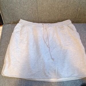 Casual Gray Drawstring Skirt